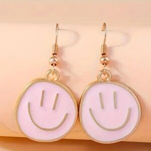 NWT! Chic Pink Joyful Alloy Dangle Earrings